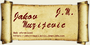 Jakov Mužijević vizit kartica
